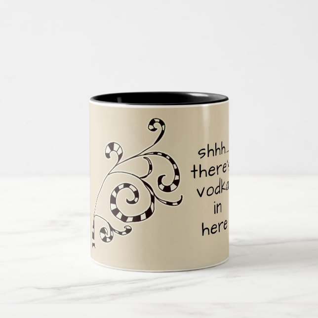 Café Em Dois Tons Caneca Divertida de Vodka Secreta (Centro)