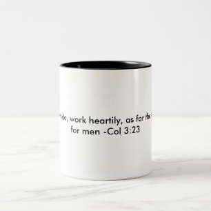Café Em Dois Tons Caneca do 3:23 de Colossians