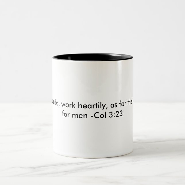 Café Em Dois Tons Caneca do 3:23 de Colossians (Centro)