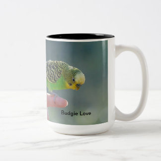 Café Em Dois Tons Caneca do amor de Budgie