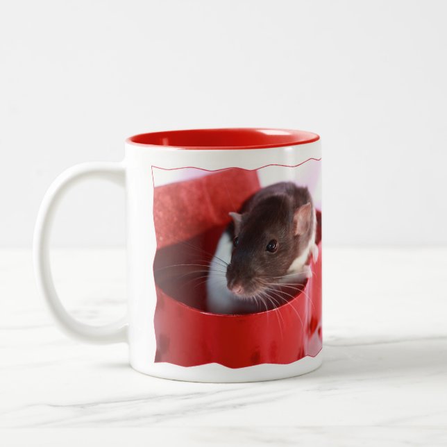 Café Em Dois Tons Caneca do amor de Rattie (Esquerda)