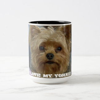 Café Em Dois Tons Caneca do amor de Yorkie