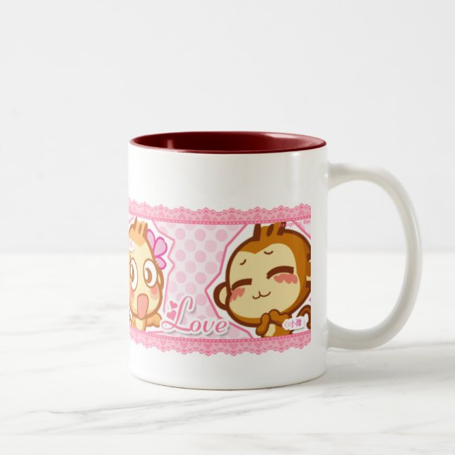 Café Em Dois Tons Caneca do amor de YoyoCici (Direita)