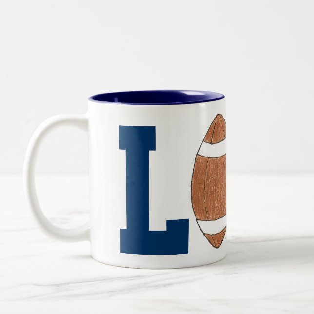 Café Em Dois Tons Caneca do amor do fan de futebol (Esquerda)