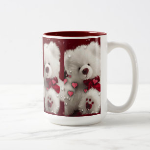 Café Em Dois Tons Caneca do amor dos namorados do urso de ursinho