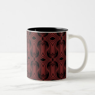Café Em Dois Tons Caneca do art deco de Ultramod, obscuridade -