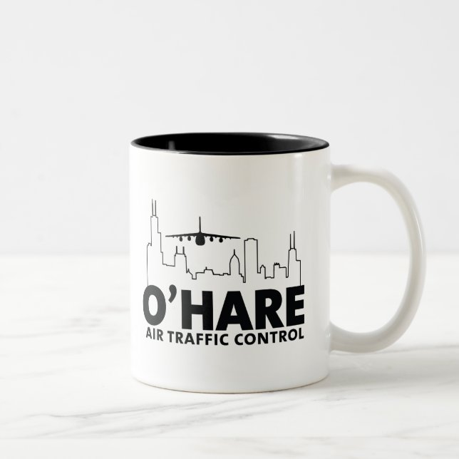 Café Em Dois Tons Caneca do ATC de O'Hare (Direita)