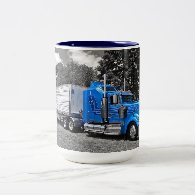 Café Em Dois Tons Caneca do azul de Kenwroth W900L (Centro)