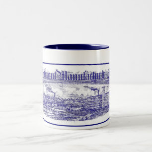 Café Em Dois Tons Caneca do azul de Piedmont Maufacturing
