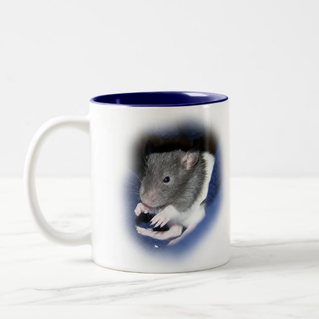Café Em Dois Tons Caneca do bebê de Rattie (Esquerda)