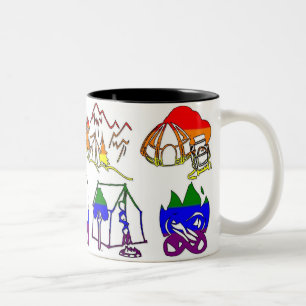 Café Em Dois Tons Caneca do campista do orgulho de GLBT