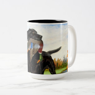 Café Em Dois Tons Caneca do cão de caça