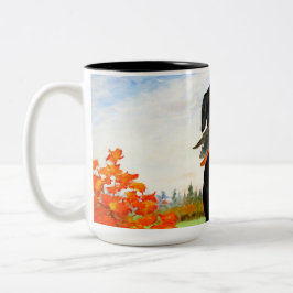 Café Em Dois Tons Caneca do cão de caça