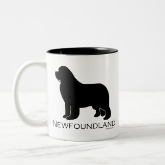 Café Em Dois Tons Caneca do cão de Terra Nova