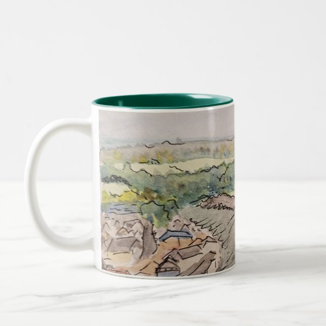 Café Em Dois Tons Caneca do Castelo de Richmond (Esquerda)