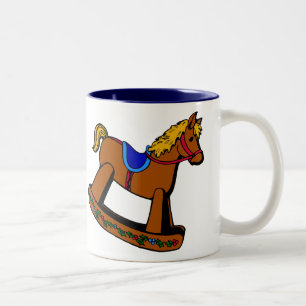 Café Em Dois Tons Caneca do cavalo de balanço