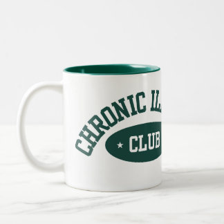 Café Em Dois Tons Caneca do Clube de Doenças Crônicas, Presente Fofo