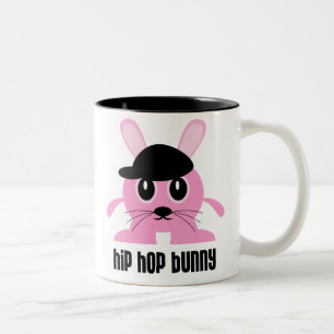 Café Em Dois Tons Caneca do coelho de Hip Hop