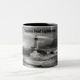 Café Em Dois Tons Caneca do coletor, farol Oregon de Yaquina