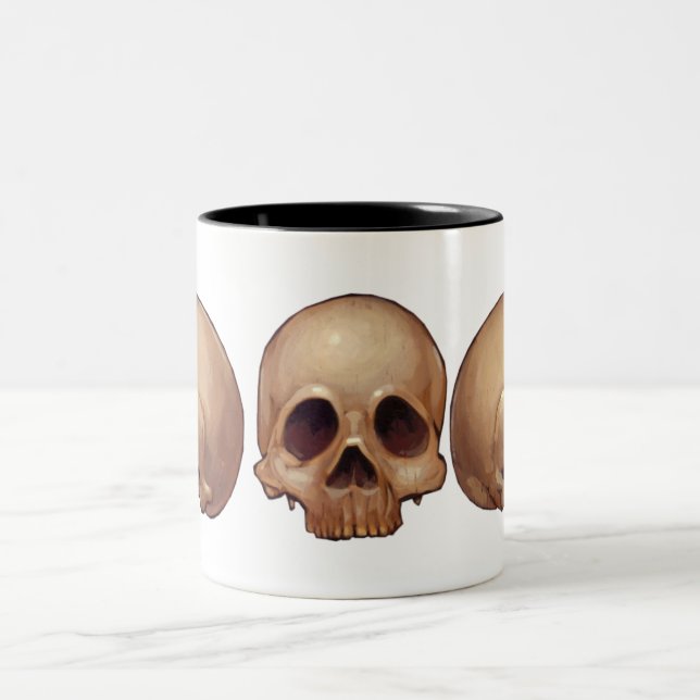 Café Em Dois Tons Caneca do crânio de Mori da lembrança (Centro)