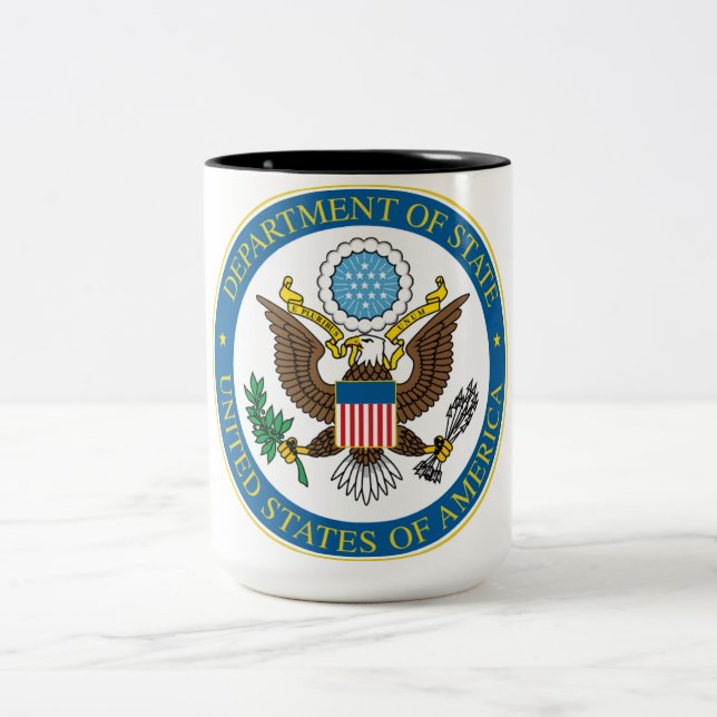 Café Em Dois Tons Caneca do departamento de estado 15oz (Centro)