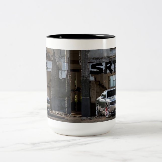 Café Em Dois Tons Caneca do desafiador SRT8 de Dodge (Centro)