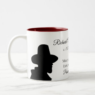 Café Em Dois Tons Caneca do descendente de Richard Warren Mayflower