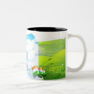 Café Em Dois Tons Caneca do Dia da Independência de India