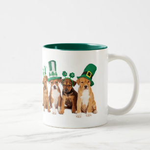 Café Em Dois Tons Caneca do Dia de São Patrício Feliz