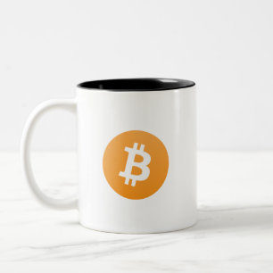Café Em Dois Tons Caneca do Dois-Tom de Bitcoin