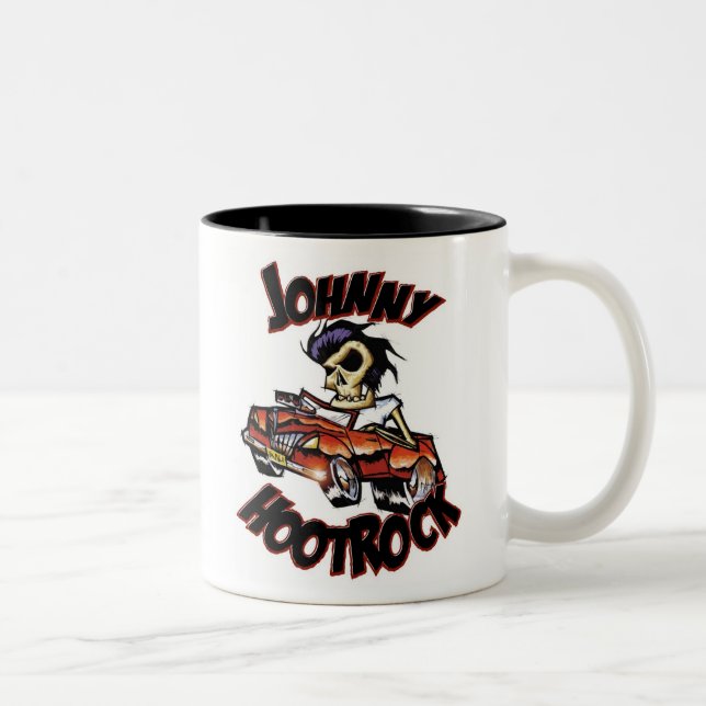 Café Em Dois Tons Caneca do dois-tom de JOHNNY HOOTROCK (Direita)