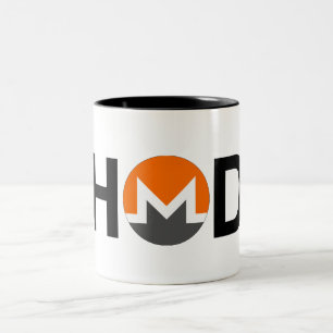 Café Em Dois Tons Caneca do Dois-Tom de Monero do #HODL