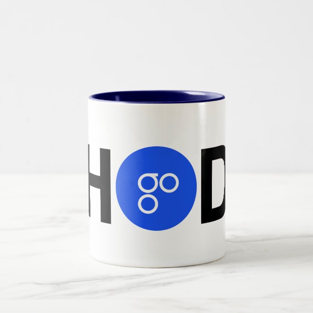 Café Em Dois Tons Caneca do Dois-Tom de OmiseGO do #HODL (Centro)