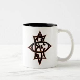 Café Em Dois Tons Caneca do emblema de OES (cobre & preto)