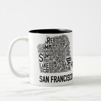 Café Em Dois Tons Caneca do erro tipográfico de San Francisco