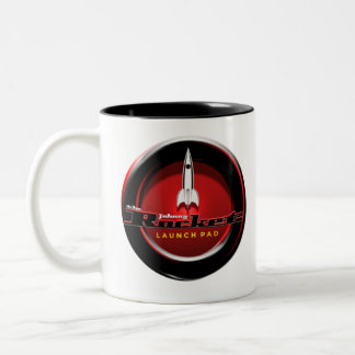 Café Em Dois Tons Caneca do espaço da plataforma de lançamento 11oz