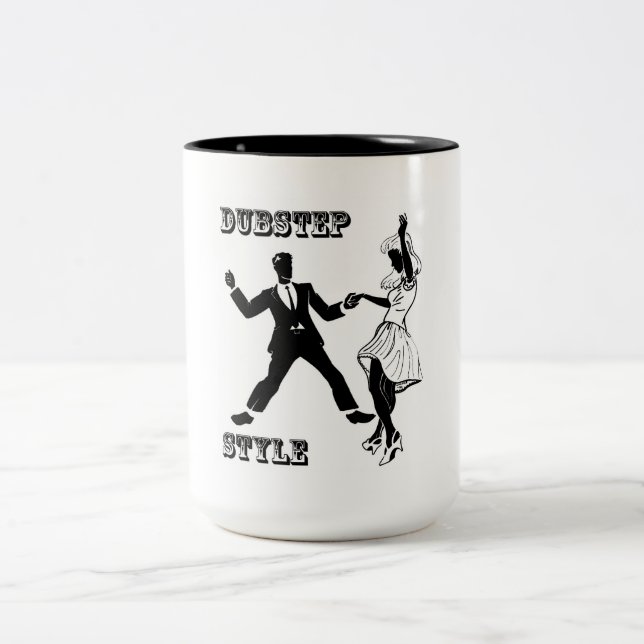 Café Em Dois Tons Caneca do estilo de Dubstep (Centro)