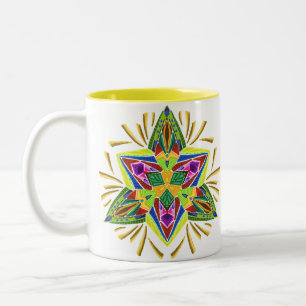 Café Em Dois Tons caneca do floco de neve do ~Starry~