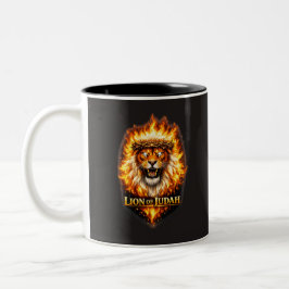 Café Em Dois Tons Caneca do Fogo Santo - Leão de Judá