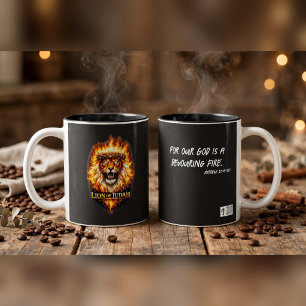 Café Em Dois Tons Caneca do Fogo Santo - Leão de Judá