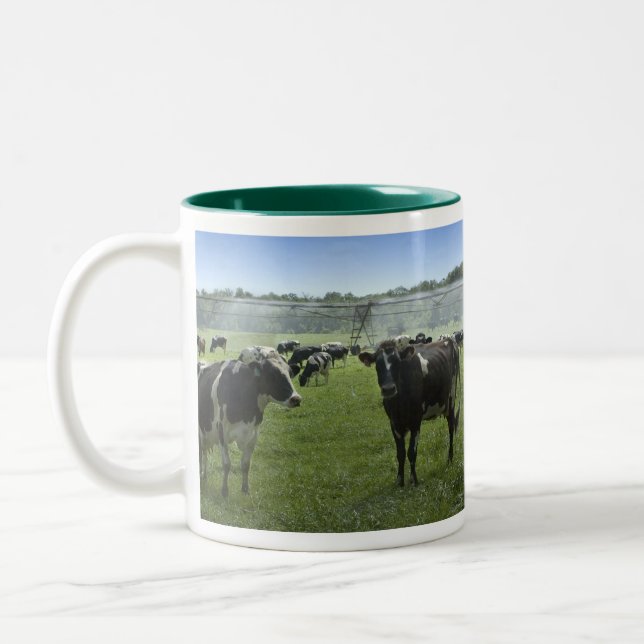 Café Em Dois Tons Caneca do gado de Holstein (Esquerda)