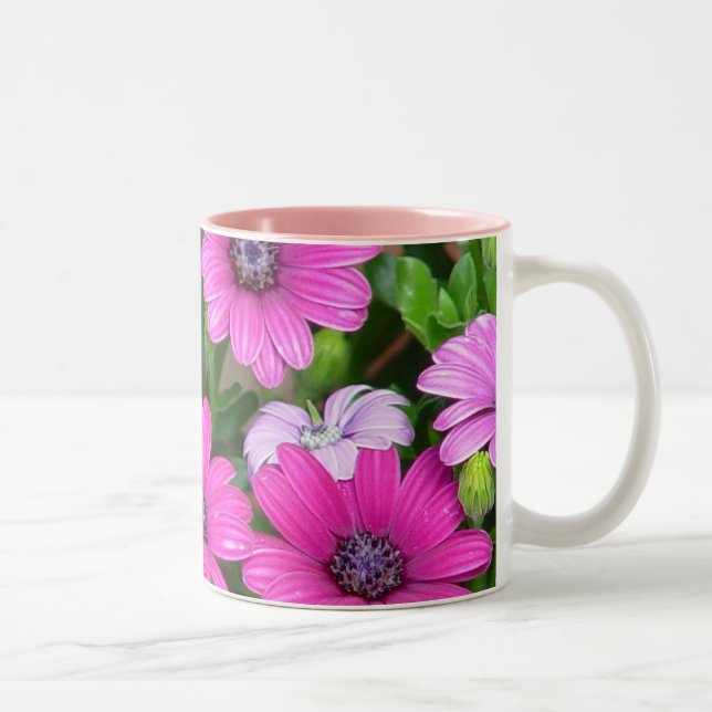 Café Em Dois Tons Caneca do gerânio de Cranesbill (flores (Direita)
