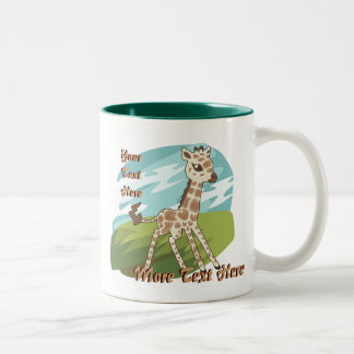 Café Em Dois Tons Caneca do girafa de Cutie
