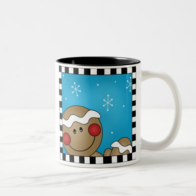 Café Em Dois Tons Caneca do homem de pão-de-espécie (Direita)
