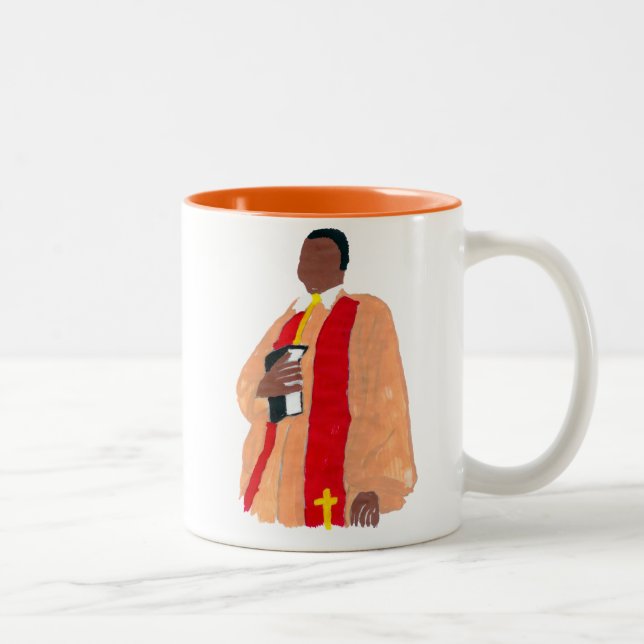 Café Em Dois Tons Caneca do homem de pregador (Direita)