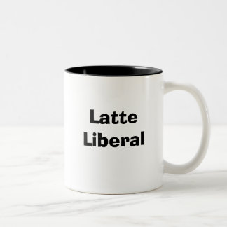 Café Em Dois Tons Caneca do liberal de Latte