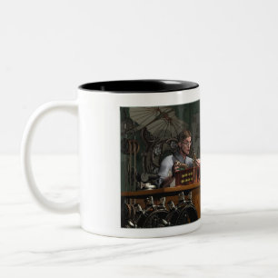 Café Em Dois Tons Caneca do livro #2 do maquinismo de relojoaria