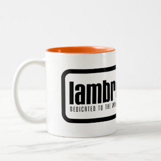 Café Em Dois Tons Caneca do logotipo de Lambrettista