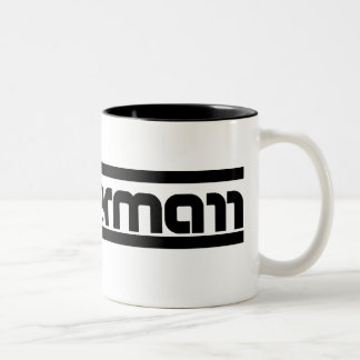 Café Em Dois Tons Caneca do logotipo do texto de Bormarr do cabo