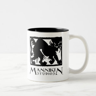 Café Em Dois Tons Caneca do logotipo dos estúdios de Mannikin